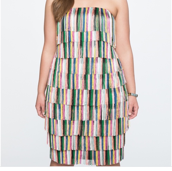 rainbow fringe dress